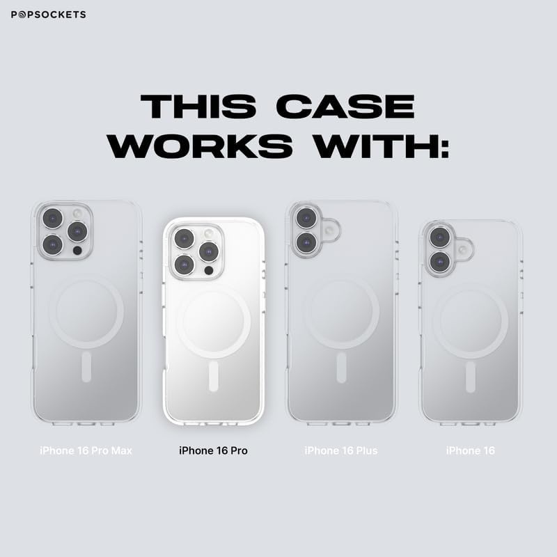 image:imagePopSockets iPhone 16 Pro Case Compatible with MagSafe Phone Case for iPhone 16 Pro Wireless Charging Compatible Case Only Black LaceDoily Life