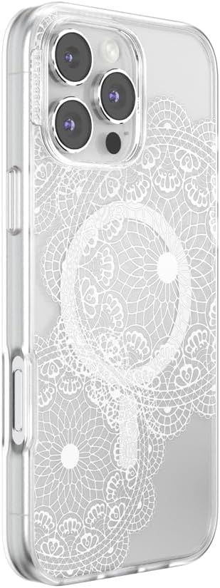 image:imagePopSockets iPhone 16 Pro Case Compatible with MagSafe Phone Case for iPhone 16 Pro Wireless Charging Compatible Case Only Black LaceDoily Life