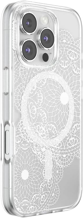 image:imagePopSockets iPhone 16 Pro Case Compatible with MagSafe Phone Case for iPhone 16 Pro Wireless Charging Compatible Case Only Black LaceDoily Life
