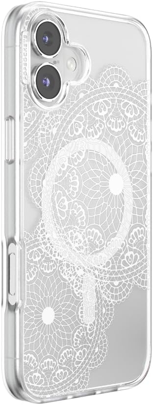 image:imagePopSockets iPhone 16 Pro Case Compatible with MagSafe Phone Case for iPhone 16 Pro Wireless Charging Compatible Case Only Black LaceDoily Life