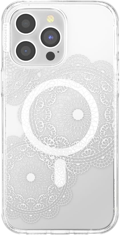 image:imagePopSockets iPhone 16 Pro Case Compatible with MagSafe Phone Case for iPhone 16 Pro Wireless Charging Compatible Case Only Black LaceDoily Life