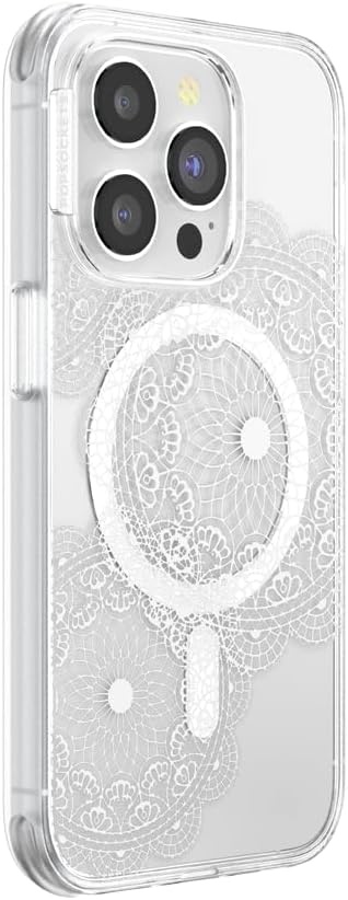 image:imagePopSockets iPhone 16 Pro Case Compatible with MagSafe Phone Case for iPhone 16 Pro Wireless Charging Compatible Case Only Black LaceDoily Life