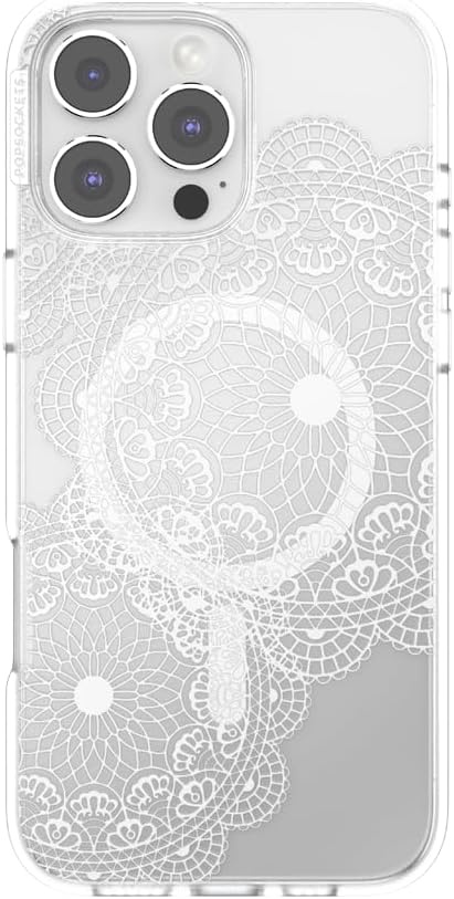 image:imagePopSockets iPhone 16 Pro Case Compatible with MagSafe Phone Case for iPhone 16 Pro Wireless Charging Compatible Case Only Black LaceDoily Life