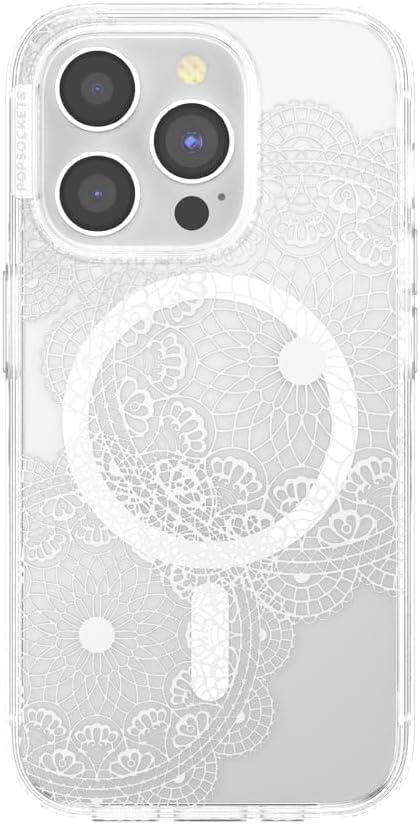 image:imagePopSockets iPhone 16 Pro Case Compatible with MagSafe Phone Case for iPhone 16 Pro Wireless Charging Compatible Case Only Black LaceDoily Life