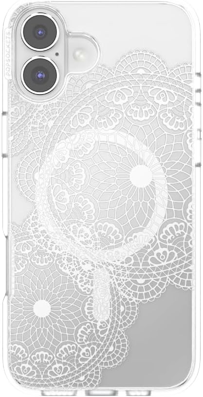 image:imagePopSockets iPhone 16 Pro Case Compatible with MagSafe Phone Case for iPhone 16 Pro Wireless Charging Compatible Case Only Black LaceDoily Life