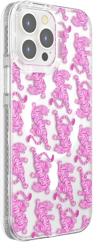 image:imagePopSockets iPhone 16 Pro Case Compatible with MagSafe Phone Case for iPhone 16 Pro Wireless Charging Compatible Case Only Black LaceLe Tigre