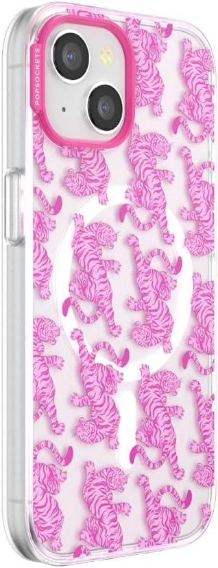 image:imagePopSockets iPhone 16 Pro Case Compatible with MagSafe Phone Case for iPhone 16 Pro Wireless Charging Compatible Case Only Black LaceLe Tigre
