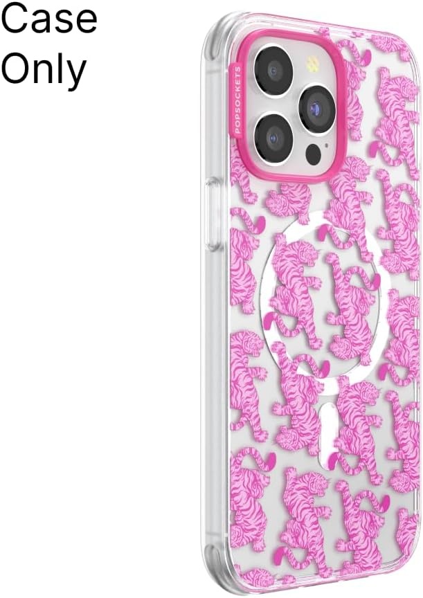 image:imagePopSockets iPhone 16 Pro Case Compatible with MagSafe Phone Case for iPhone 16 Pro Wireless Charging Compatible Case Only Black LaceLe Tigre