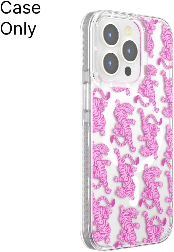 image:imagePopSockets iPhone 16 Pro Case Compatible with MagSafe Phone Case for iPhone 16 Pro Wireless Charging Compatible Case Only Black LaceLe Tigre