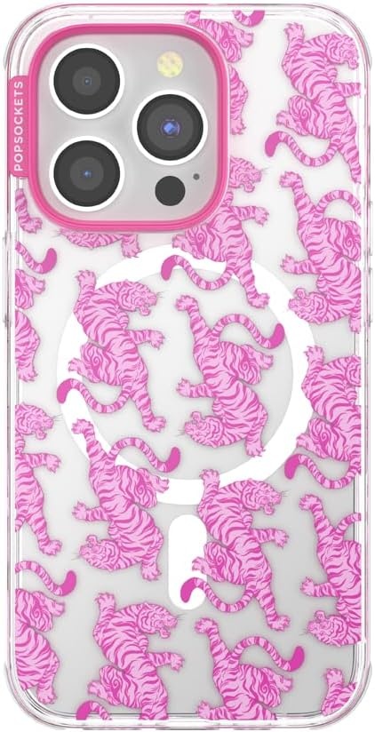image:imagePopSockets iPhone 16 Pro Case Compatible with MagSafe Phone Case for iPhone 16 Pro Wireless Charging Compatible Case Only Black LaceLe Tigre