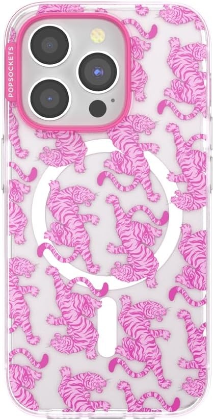 image:imagePopSockets iPhone 16 Pro Case Compatible with MagSafe Phone Case for iPhone 16 Pro Wireless Charging Compatible Case Only Black LaceLe Tigre