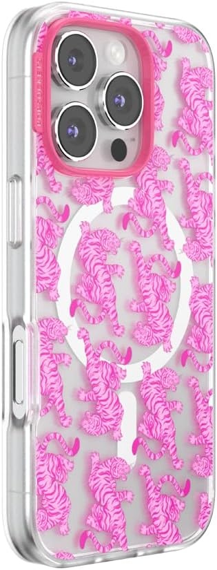image:imagePopSockets iPhone 16 Pro Case Compatible with MagSafe Phone Case for iPhone 16 Pro Wireless Charging Compatible Case Only Black LaceLe Tigre