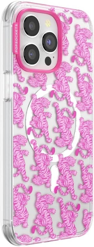 image:imagePopSockets iPhone 16 Pro Case Compatible with MagSafe Phone Case for iPhone 16 Pro Wireless Charging Compatible Case Only Black LaceLe Tigre