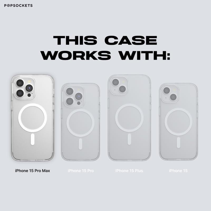image:imagePopSockets iPhone 16 Pro Case Compatible with MagSafe Phone Case for iPhone 16 Pro Wireless Charging Compatible Case Only Black LaceLe Tigre