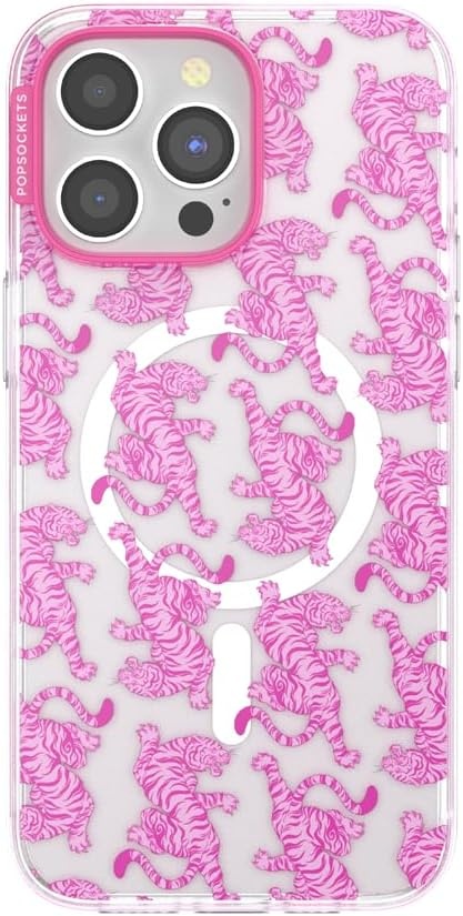 image:imagePopSockets iPhone 16 Pro Case Compatible with MagSafe Phone Case for iPhone 16 Pro Wireless Charging Compatible Case Only Black LaceLe Tigre