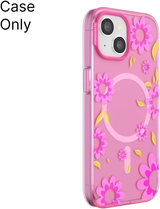 image:imagePopSockets iPhone 16 Pro Case Compatible with MagSafe Phone Case for iPhone 16 Pro Wireless Charging Compatible Case Only Black LacePink Relief