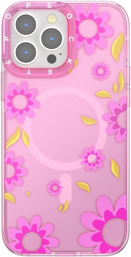 image:imagePopSockets iPhone 16 Pro Case Compatible with MagSafe Phone Case for iPhone 16 Pro Wireless Charging Compatible Case Only Black LacePink Relief