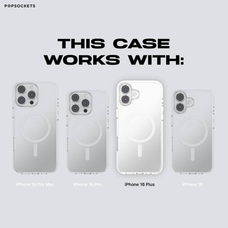 image:imagePopSockets iPhone 16 Pro Case Compatible with MagSafe Phone Case for iPhone 16 Pro Wireless Charging Compatible Case Only Black LacePink Relief