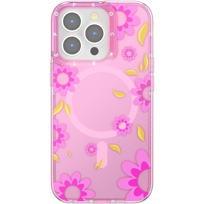 image:imagePopSockets iPhone 16 Pro Case Compatible with MagSafe Phone Case for iPhone 16 Pro Wireless Charging Compatible Case Only Black LacePink Relief