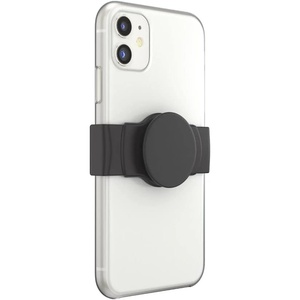 PopSockets Phone Grip Slide for Phones and Cases, Sliding Phone Grip with Expanding Kickstand – Black(Black)