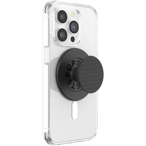 PopSockets PopGrip for MagSafe, Magnetic Phone Grip & Stand, Swappable Top, Secure Grip for iPhone MagSafe Cases, Kickstand for Hands-Free Viewing, Wireless Charging Compatible – Carbonite Weave