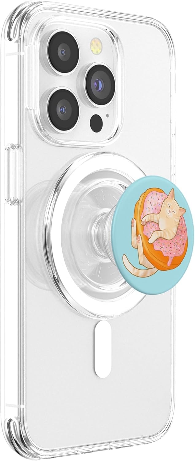 image:imagePopSockets Cat Phone Grip Donut Kitty PopSockets PopGrip for MagSafeMagnetic PopGrip