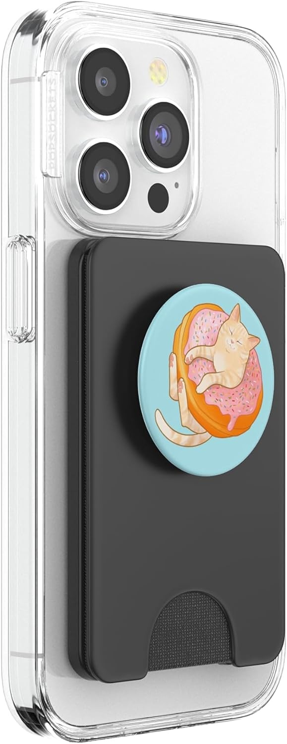 image:imagePopSockets Cat Phone Grip Donut Kitty PopSockets PopGrip for MagSafeMagnetic PopWallet