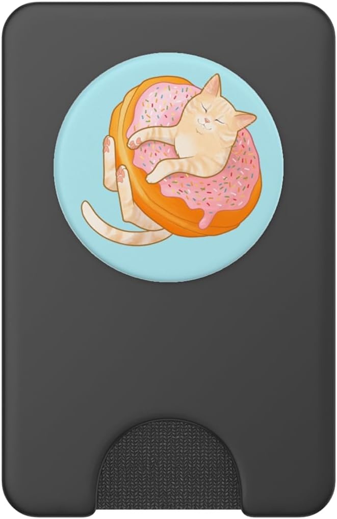 image:imagePopSockets Cat Phone Grip Donut Kitty PopSockets PopGrip for MagSafeMagnetic PopWallet