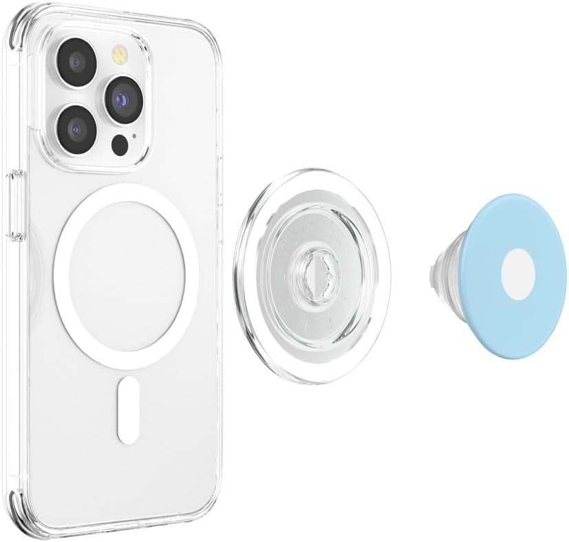 image:imagePopSockets Phone Grip Blue amp White Dot PopSockets PopGrip for MagSafeMagnetic PopGrip