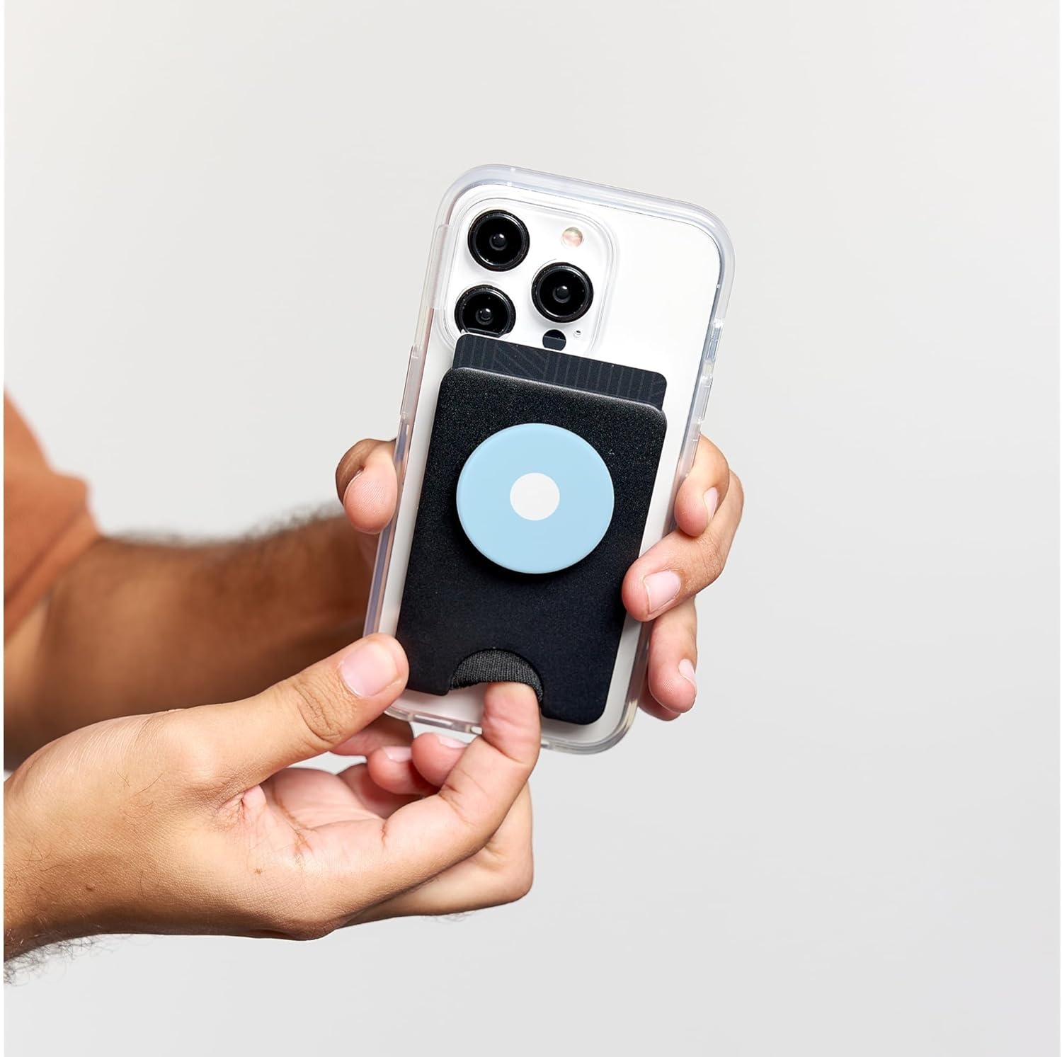image:imagePopSockets Phone Grip Blue amp White Dot PopSockets PopGrip for MagSafeMagnetic PopWallet