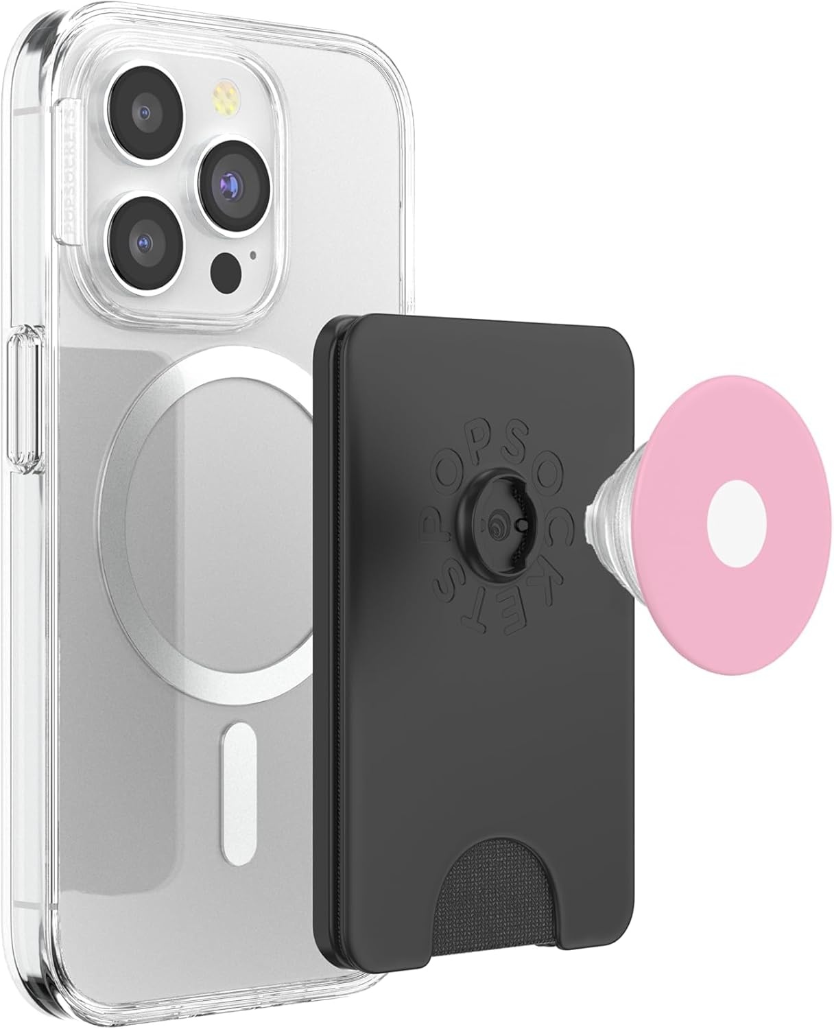 image:imagePopSockets Phone Grip Pink amp White Dot PopSockets PopGrip for MagSafeMagnetic PopWallet
