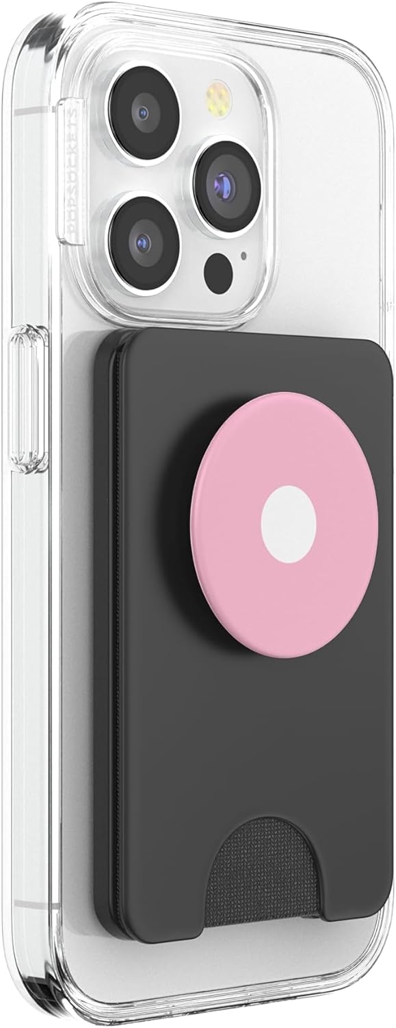image:imagePopSockets Phone Grip Pink amp White Dot PopSockets PopGrip for MagSafeMagnetic PopWallet