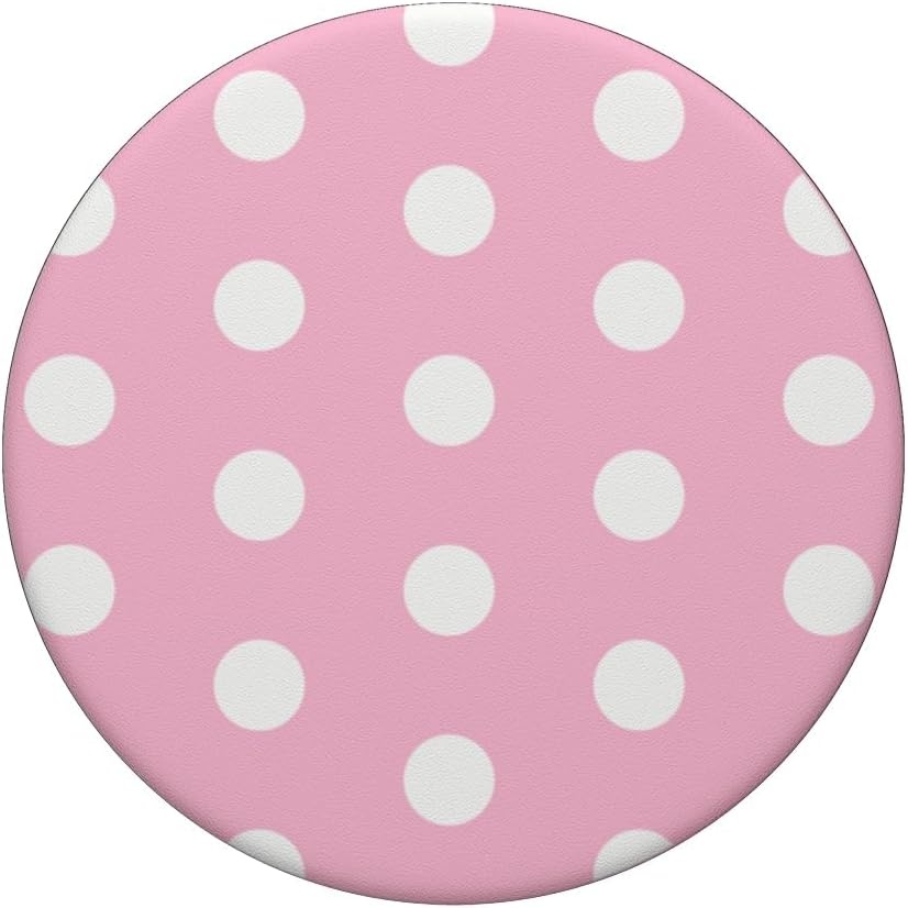 image:imagePopSockets Phone Grip Pink amp White Polka Dots PopSockets PopGrip for MagSafeAdhesive PopGrip