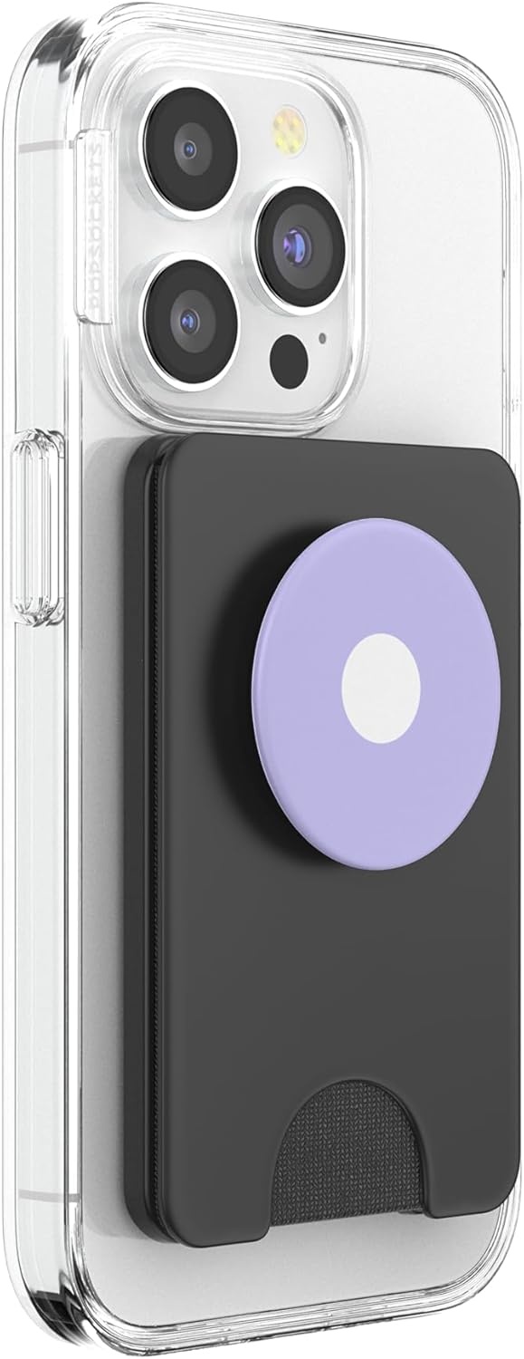 image:imagePopSockets Phone Grip Purple amp White Dot PopSockets PopGrip for MagSafeMagnetic PopWallet