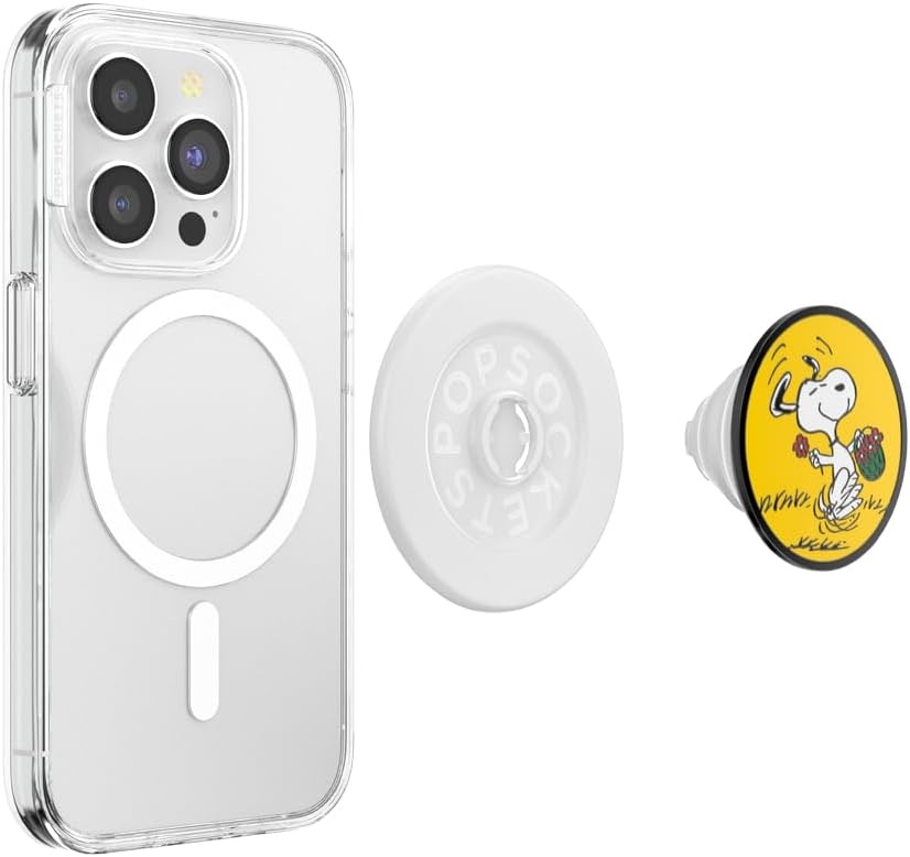image:imagePopSockets Phone Grip for MagSafe Magnetic Holder Phone Stand Snoopy Tied in a BowPopOut Sitting Snoopy