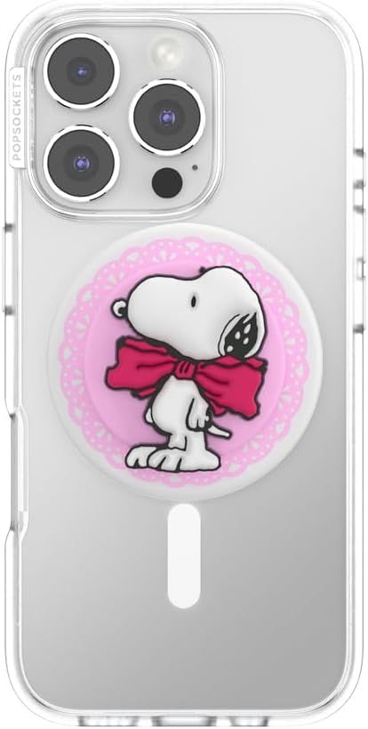 image:imagePopSockets Phone Grip for MagSafe Magnetic Holder Phone Stand Snoopy Tied in a BowSnoopy Tied a Bow