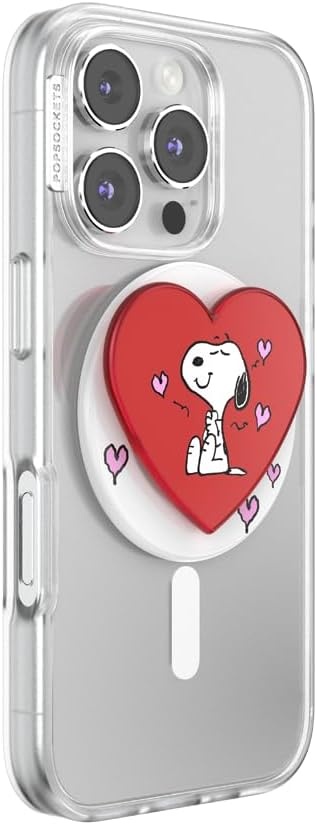 image:imagePopSockets Phone Grip for MagSafe Magnetic Holder Phone Stand Snoopy Tied in a BowSnoopys Big Heart