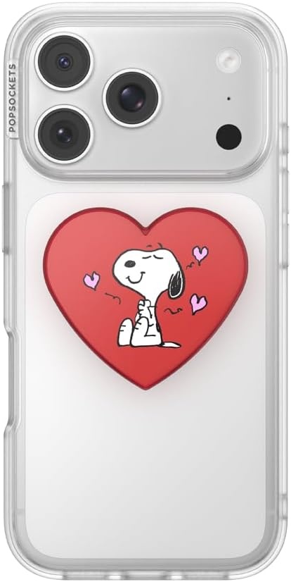 image:imagePopSockets Phone Grip for MagSafe Magnetic Holder Phone Stand Snoopy Tied in a BowSnoopys Big Heart