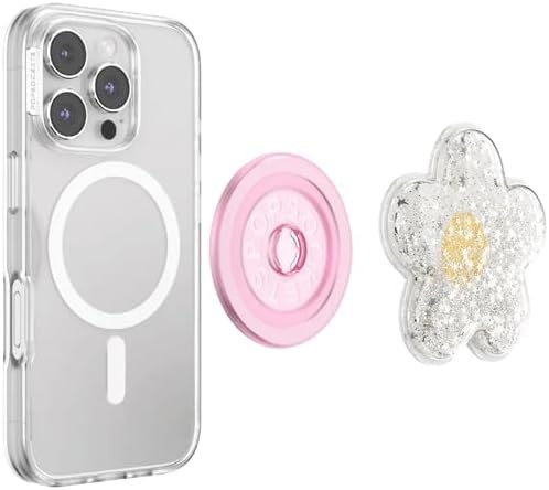 image:imagePopSockets Phone Grip for MagSafe Magnetic Holder Phone Stand Squishy Tidepool Squishy Daisy White