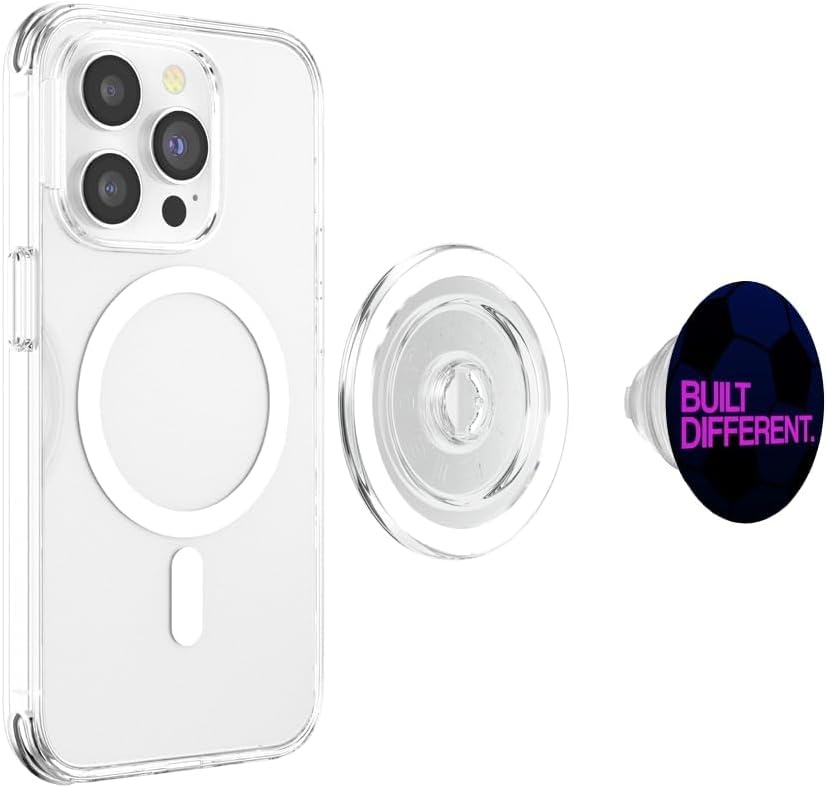 image:imagePopSockets Soccer Phone Grip Built Different PopSockets PopGrip for MagSafeMagnetic PopGrip