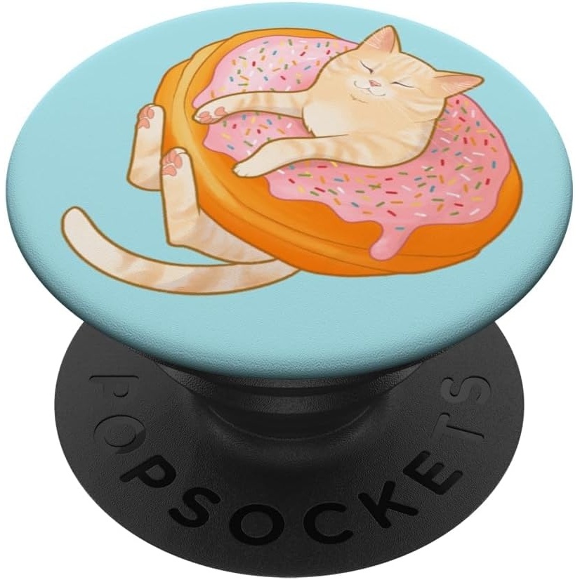 image:imagePopSockets Cat Phone Grip Donut Kitty PopSockets PopGrip for MagSafeAdhesive PopGrip