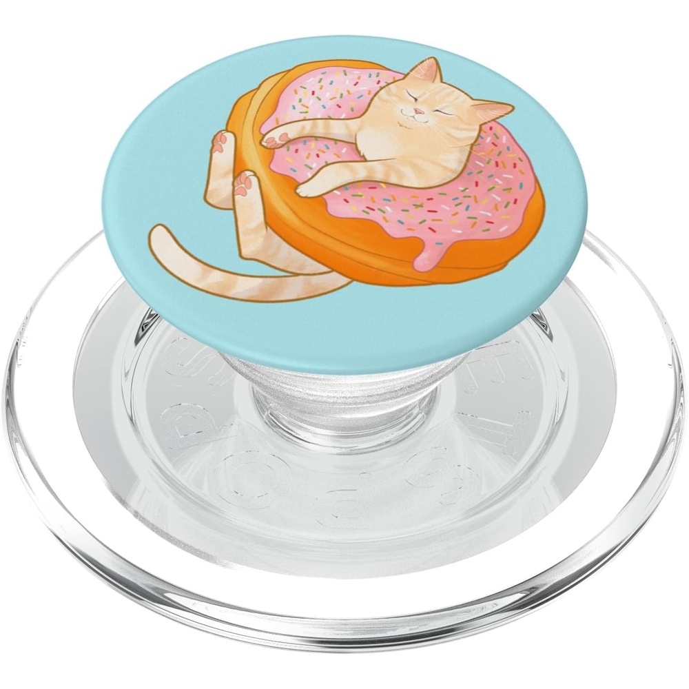 image:imagePopSockets Cat Phone Grip Donut Kitty PopSockets PopGrip for MagSafeMagnetic PopGrip