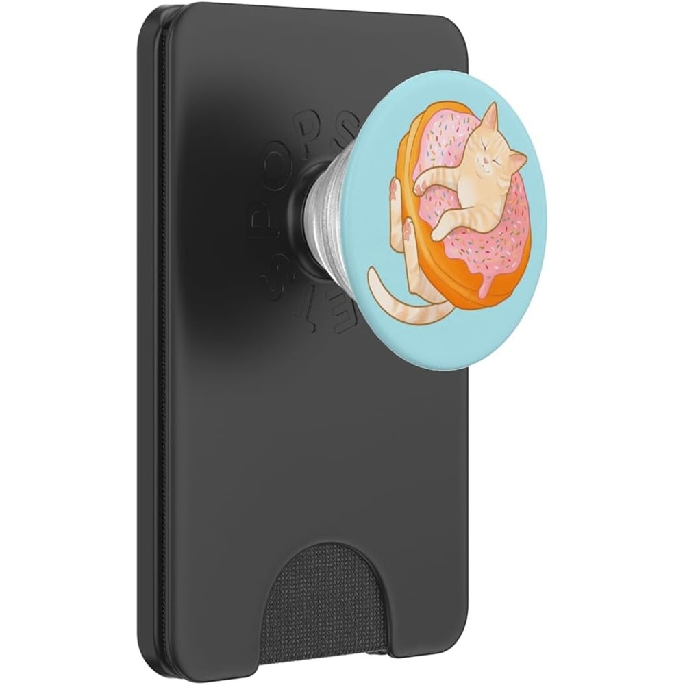 image:imagePopSockets Cat Phone Grip Donut Kitty PopSockets PopGrip for MagSafeMagnetic PopWallet