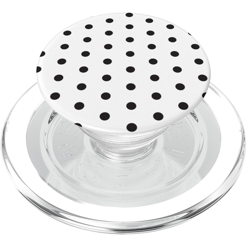 image:imagePopSockets Phone Grip  Black amp White Polka Dots PopSockets PopGrip for MagSafeMagnetic PopGrip