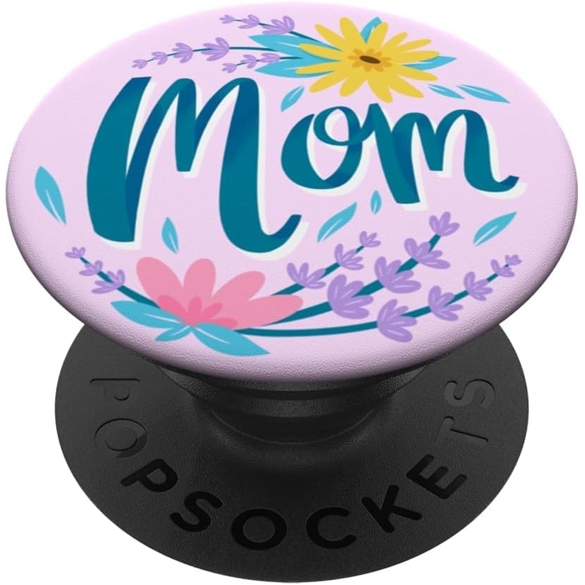 image:imagePopSockets Phone Grip Pink Floral Mom PopSockets PopGrip for MagSafeAdhesive PopGrip