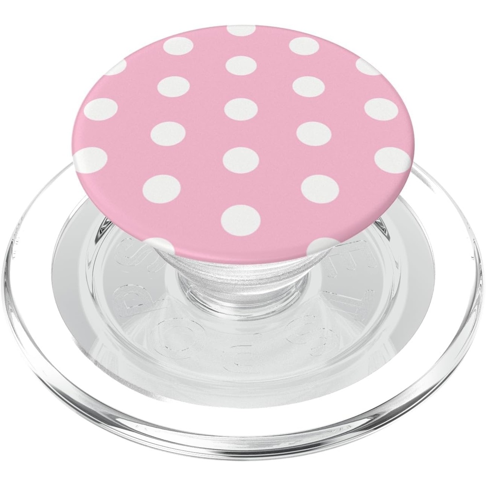 image:imagePopSockets Phone Grip Pink amp White Polka Dots PopSockets PopGrip for MagSafeMagnetic PopGrip