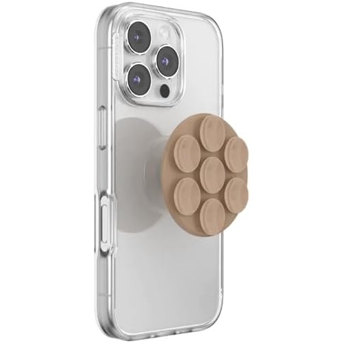 image:imagePopSockets PopTop Adhesive Phone Grip with Swappable Top Neutral Latte