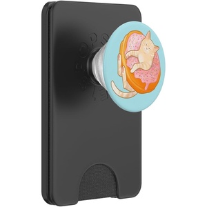 PopSockets Cat Phone Grip – Donut Kitty PopSockets PopGrip for MagSafe(Magnetic PopWallet)