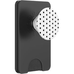 PopSockets Phone Grip – Black & White Polka Dots PopSockets PopGrip for MagSafe(Magnetic PopWallet)
