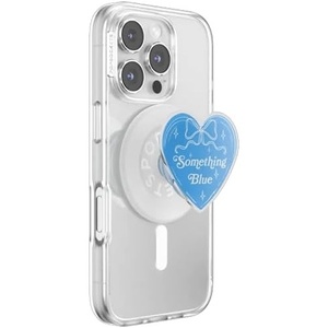 PopSockets Phone Grip for MagSafe, Magnetic Holder, Phone Stand, Heart – Something Blue